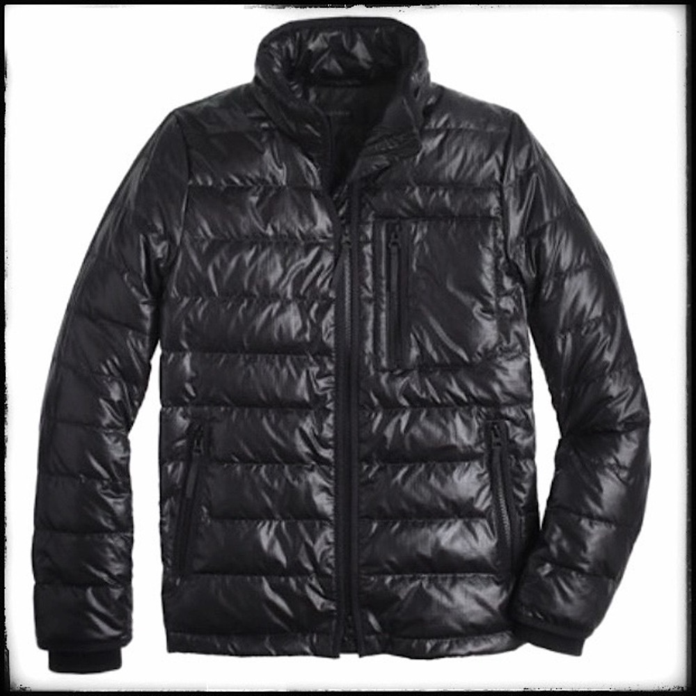 J. Crew Black Puffer Lightweight Fitted Hi Neck Jacket Women’s Size Small